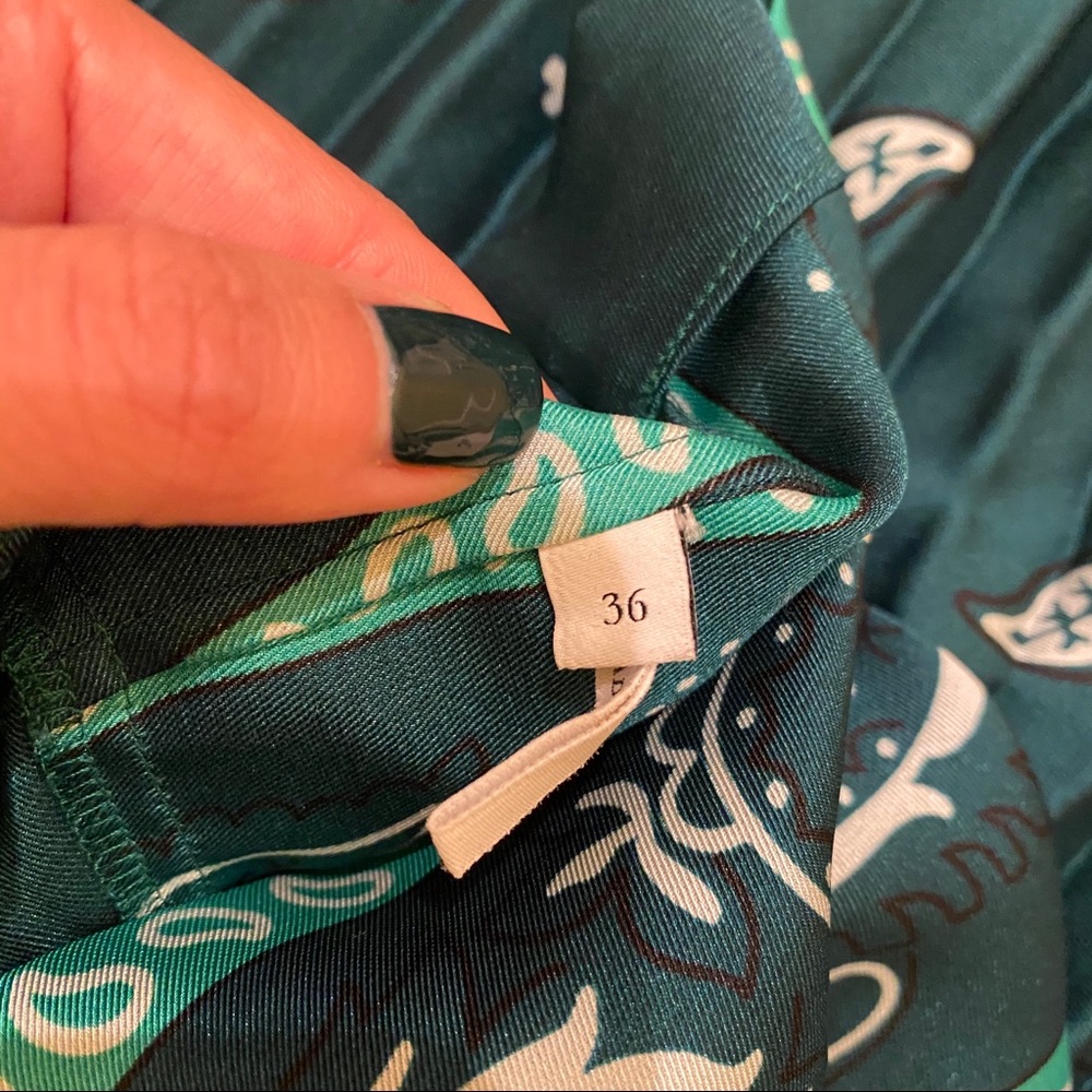 πSOLDπSandro Cactus Bandana Scarf Print Dress - Picture 8 of 8